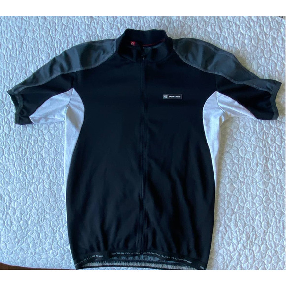 De Marchi Cycling Jerseys Made in Italy Bundle of Two Shirts, Black, Blue Medium - Picture 2 of 16